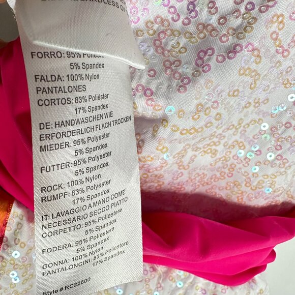 White Sequin Rainbow Accent Tutu - Picture 9 of 9